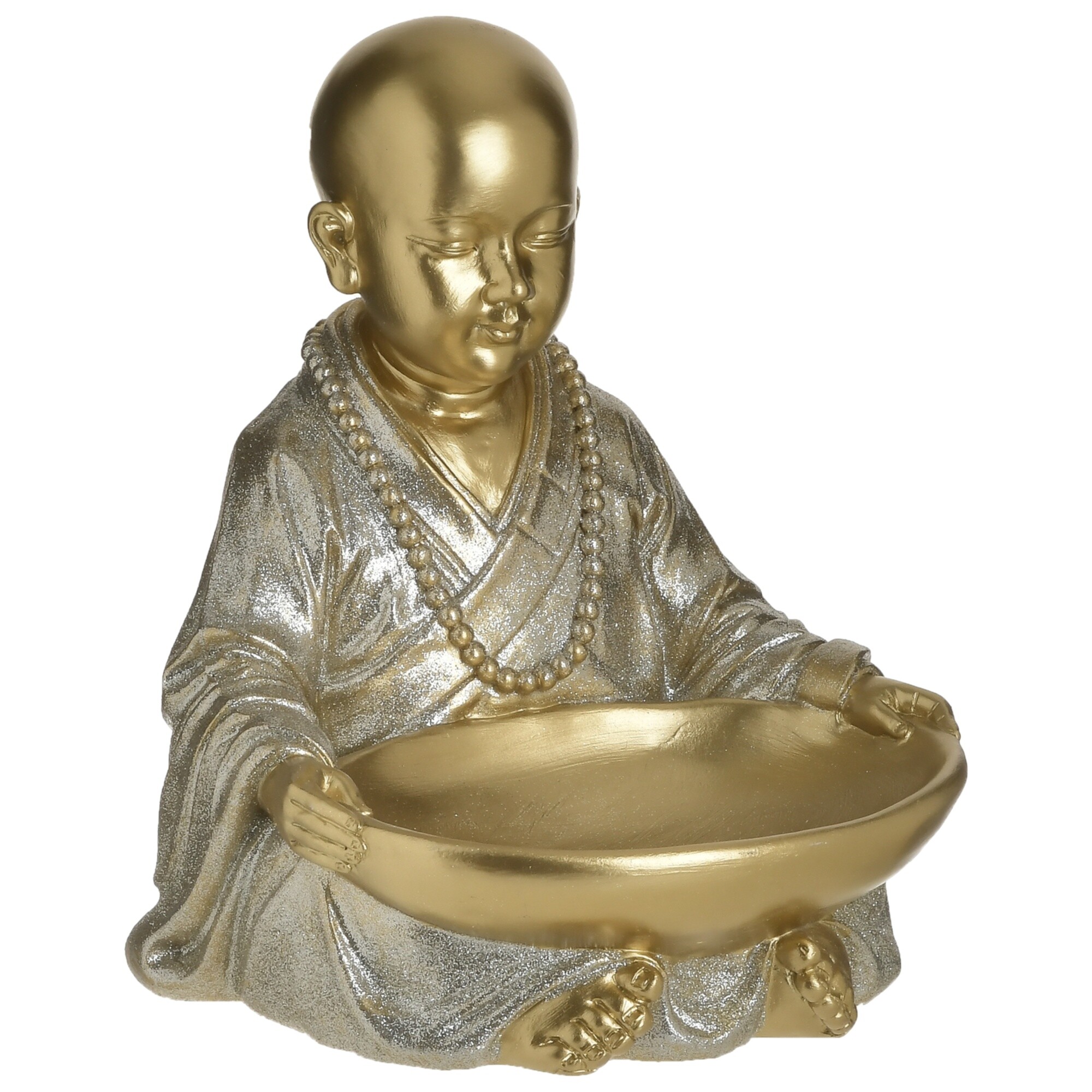 Статуэтка декоративная 23х19 см золотая, серебряная Buddha