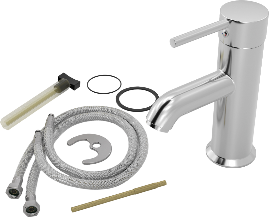 Смеситель для раковины хром Mega Didim MG-CM100 - изображение 7