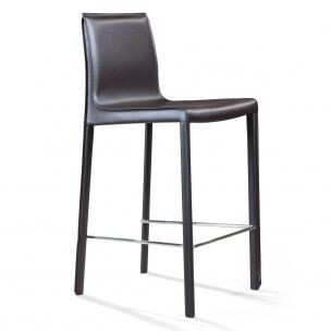 Полубарный стул со спинкой коричневый Barrie