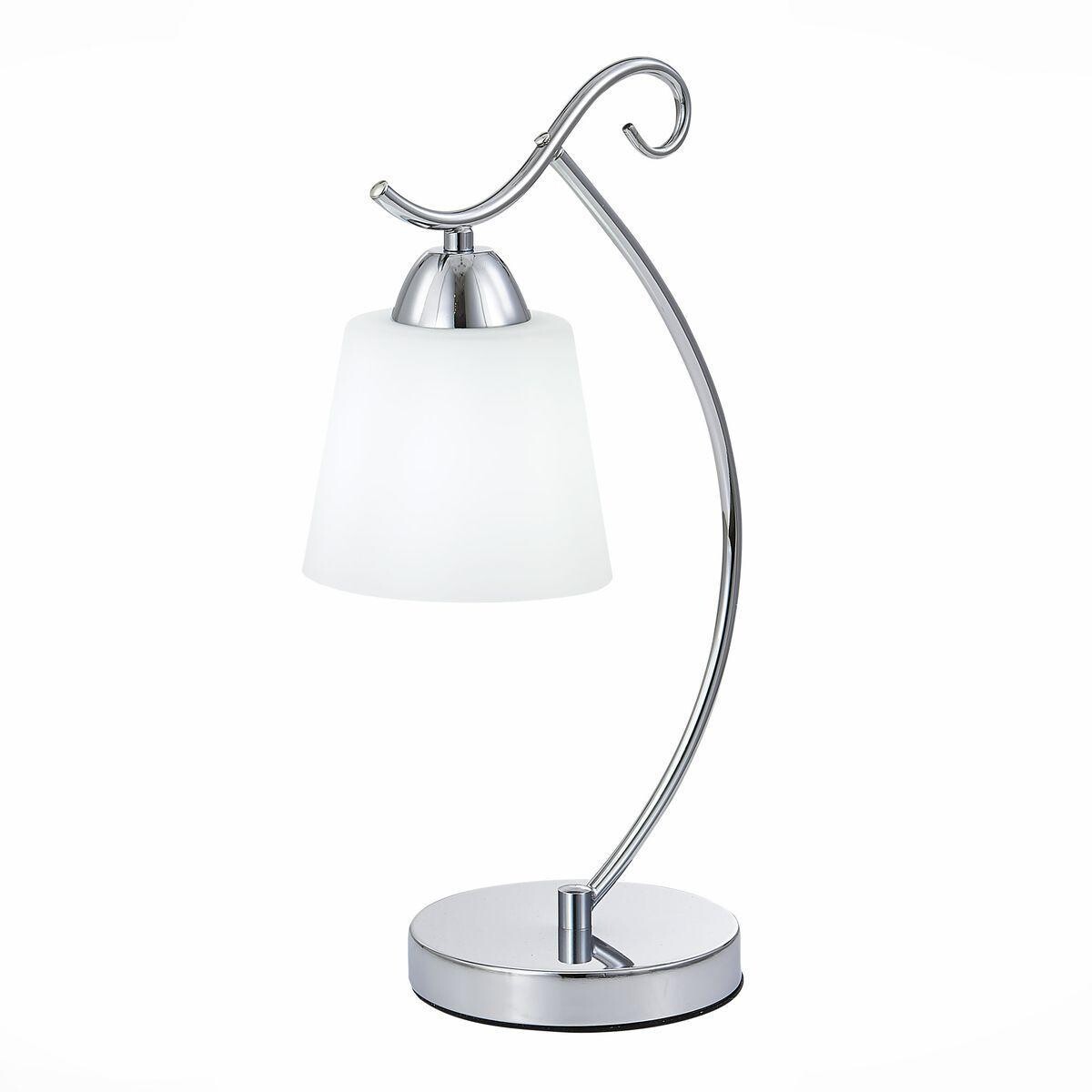 Настольная лампа со стеклянным плафоном белая Liada SLE103904-01