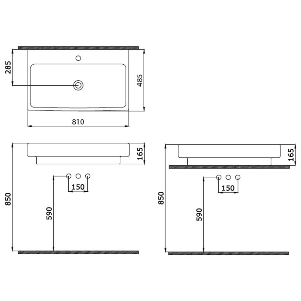 Раковина накладная фарфоровая 80 см белая Bocchi Scala Arch 1078-001-0126 - изображение 7