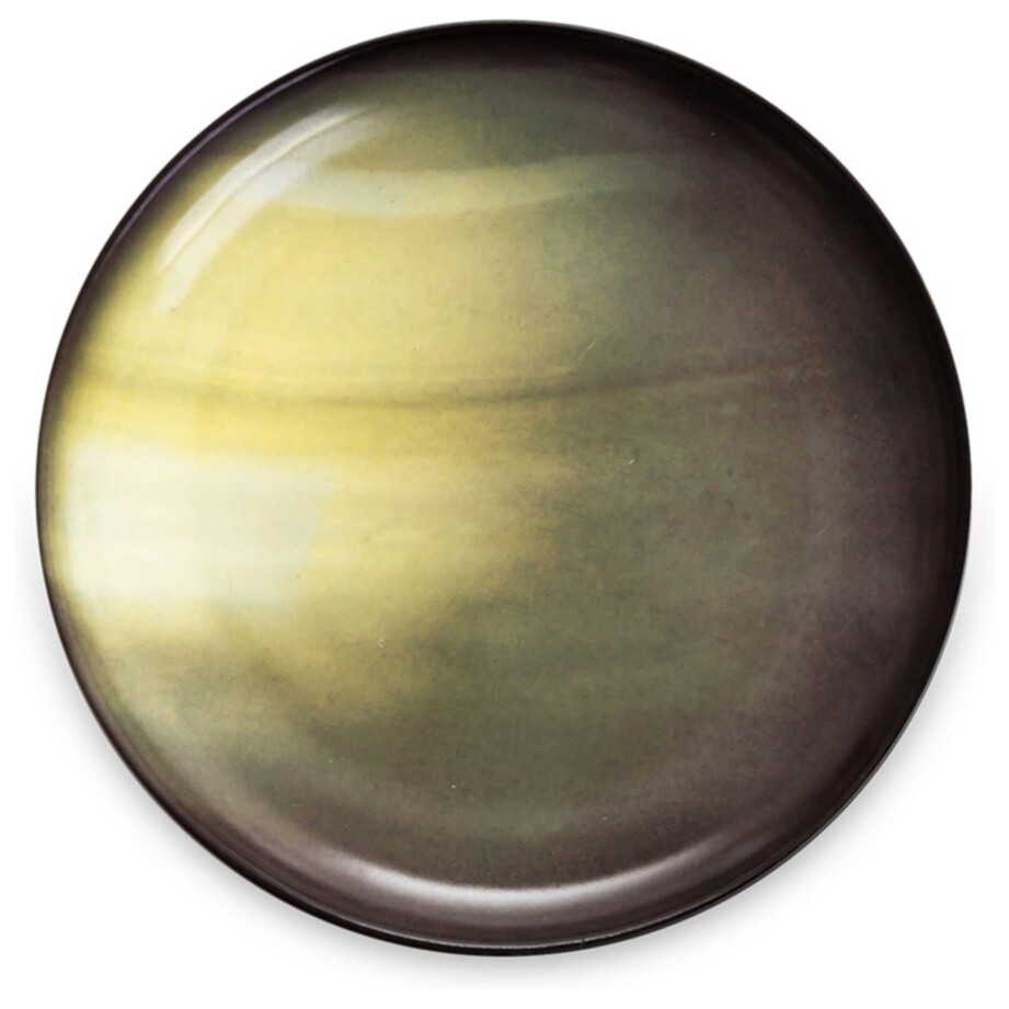 Тарелка десертная круглая фарфоровая 16,5х16,5 см серая Saturn