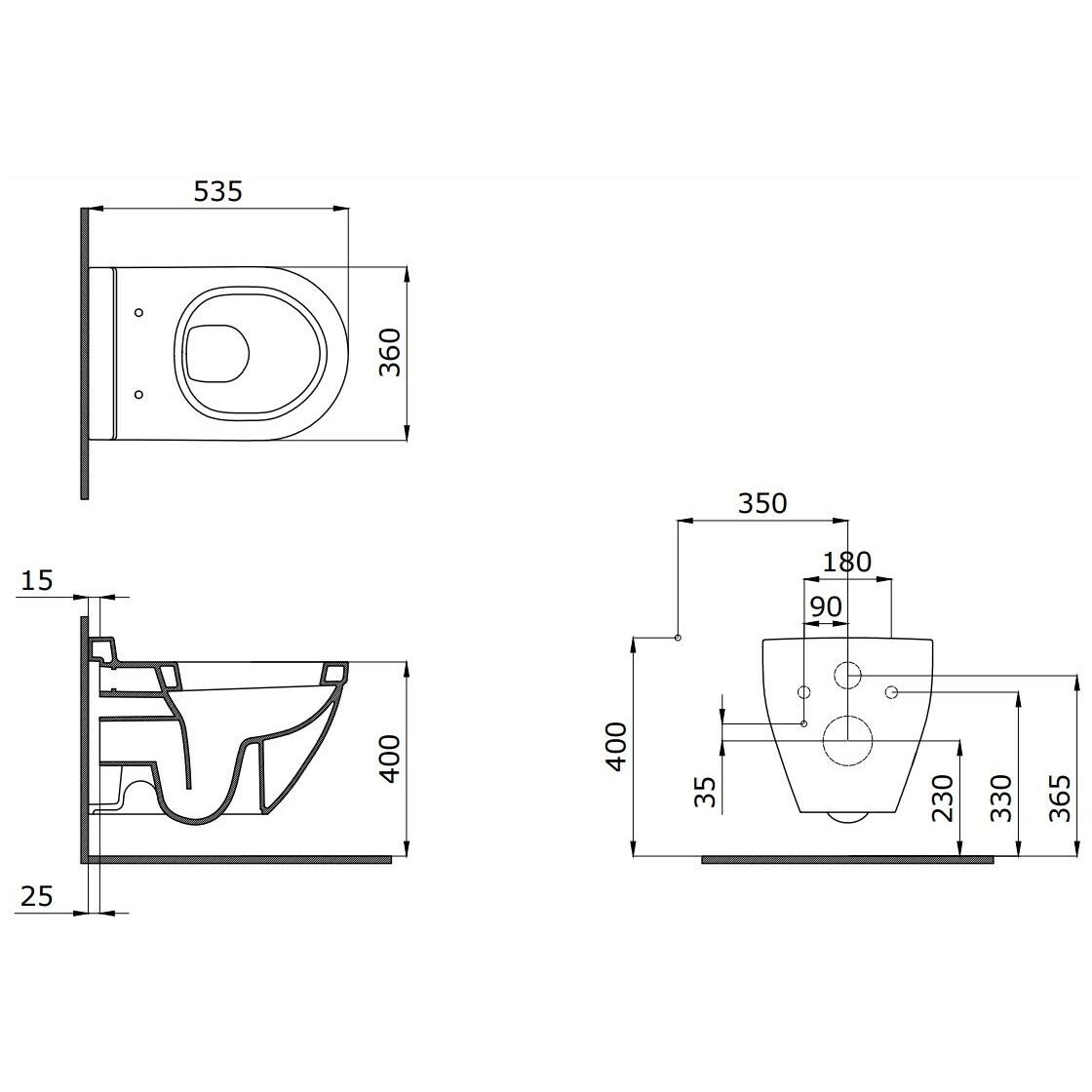 Унитаз подвесной фарфоровый овальный жасмин Bocchi Taormina 1012-007-0129 - изображение 4