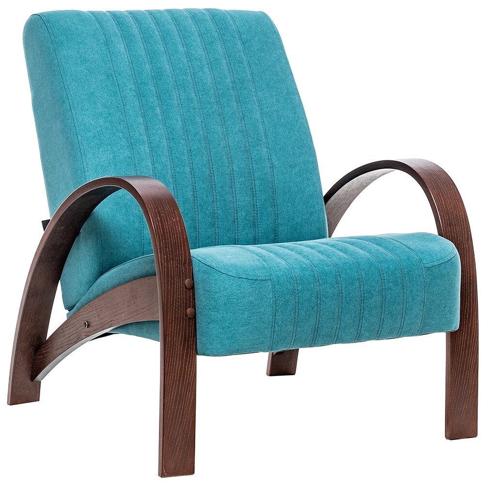 Кресло с деревянными подлокотниками голубое &quot;Модель S7 Люкс&quot; Soro 86