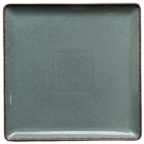 Тарелка фарфоровая квадратная 19 см синяя Pearl