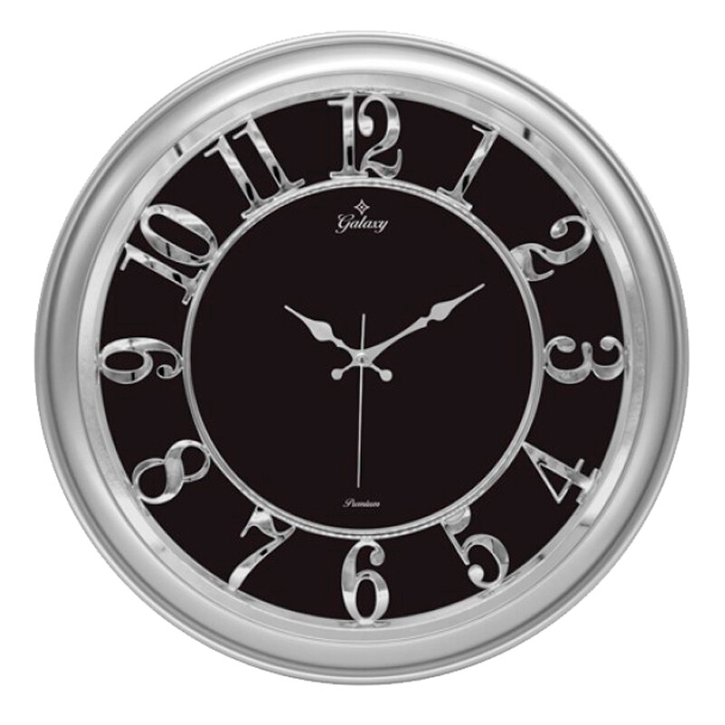 Часы настенные черные с серебром Galaxy SG