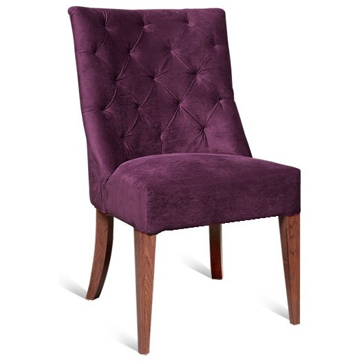 Кресло на деревянных ножках фиолетовое, коньяк &quot;Шейл&quot;
