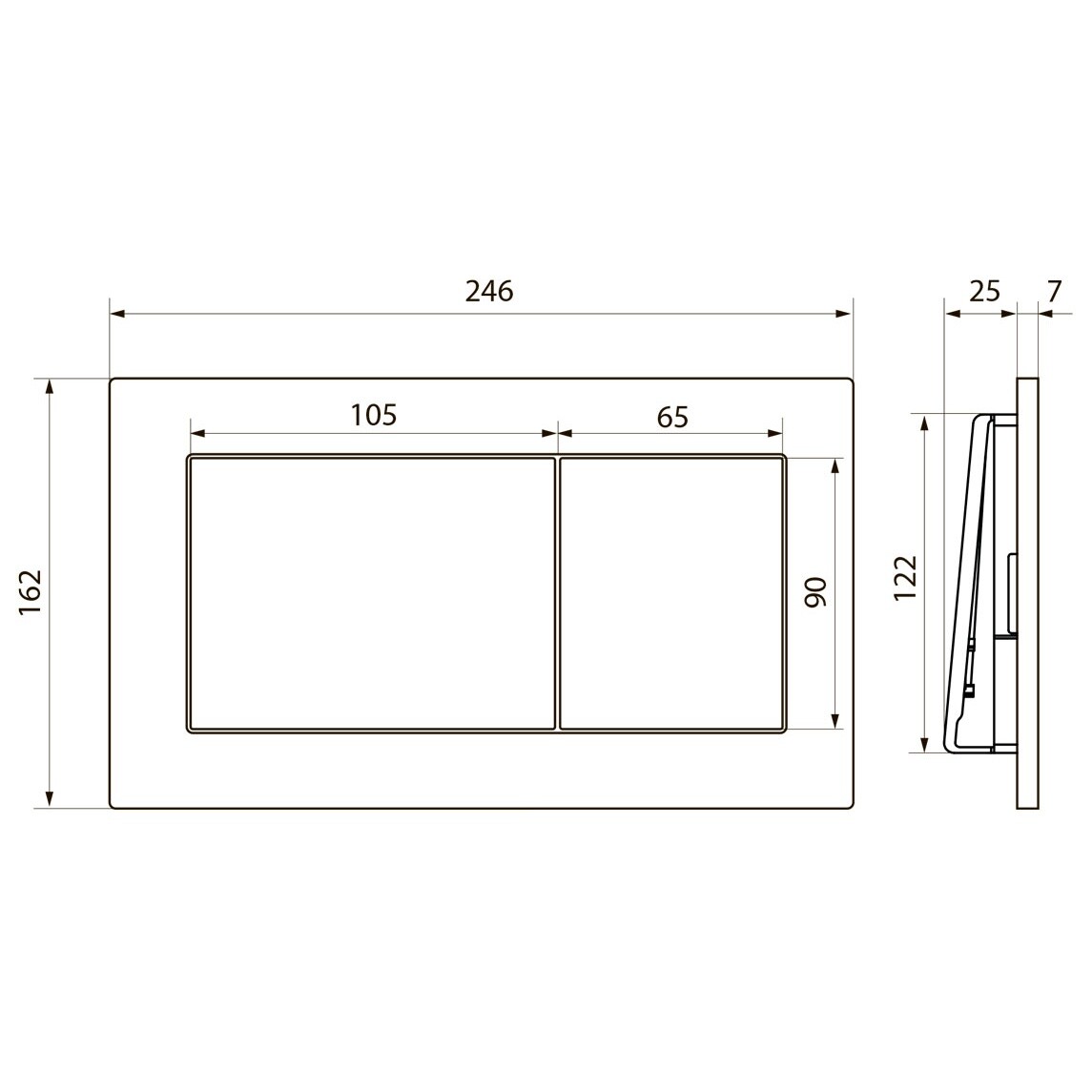 Клавиша смыва для инсталляции нержавеющая сталь Point "Ника" PN44081SB - изображение 4