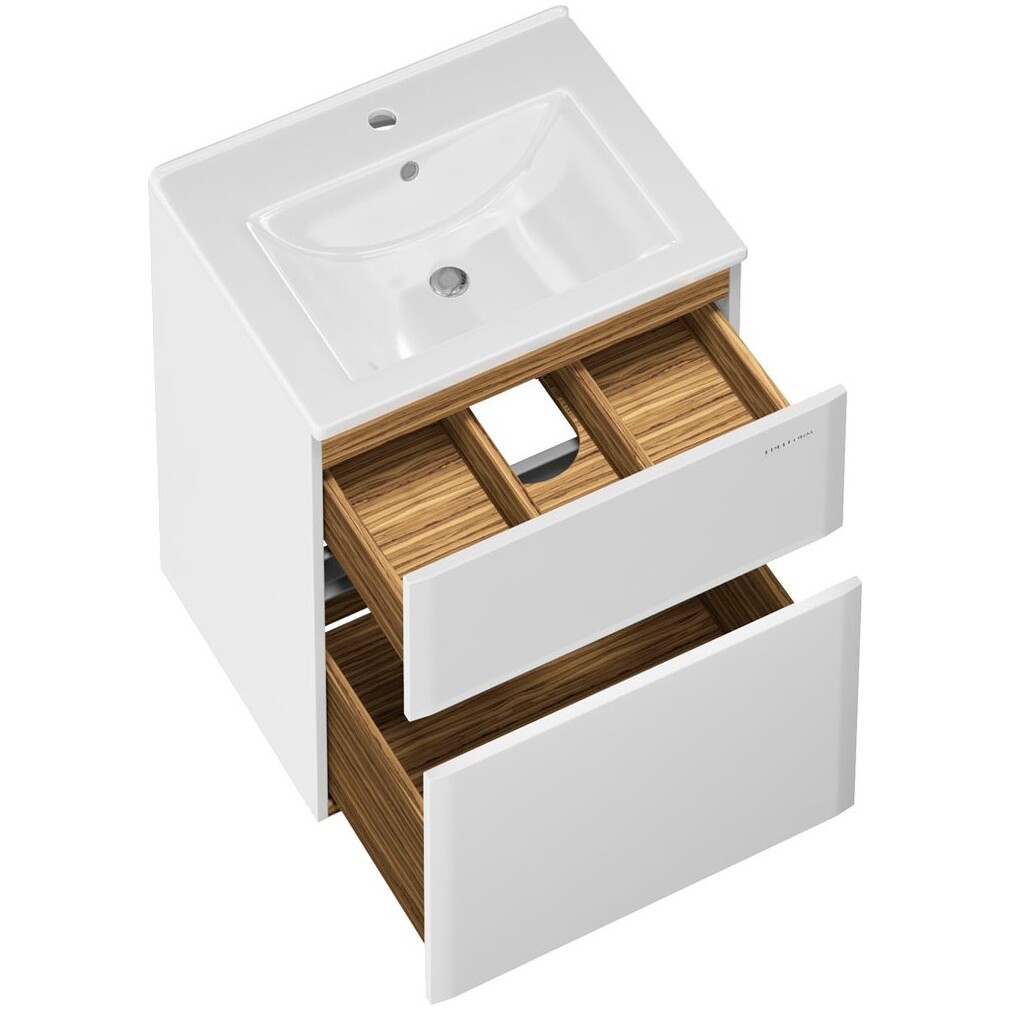 Раковина накладная керамическая прямоугольная 46х61 см белая Sanita Quadro-60 QDR60SLWB01 - изображение 4