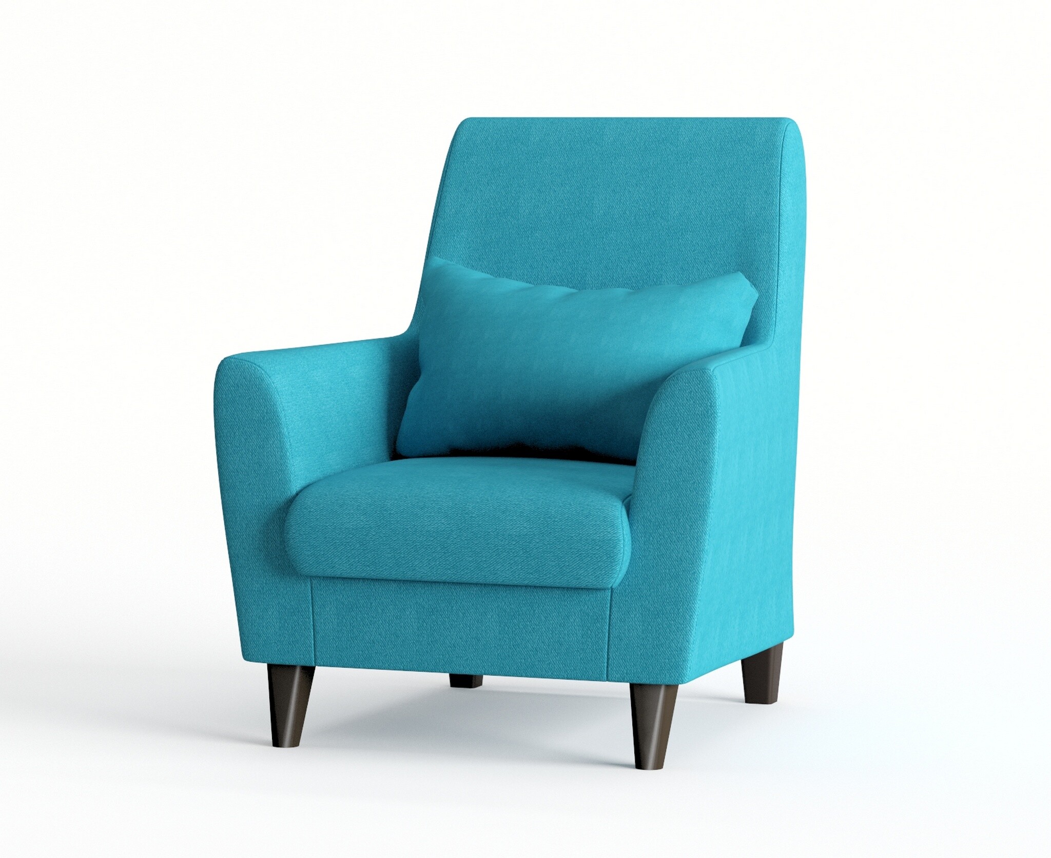 Кресло с мягкими подлокотниками на ножках galaxy azur голубое &quot;Либерти&quot;