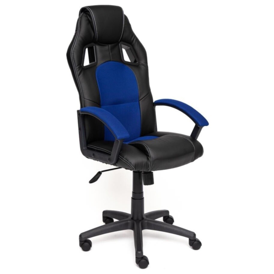 Кресло компьютерное черное, синее Driver