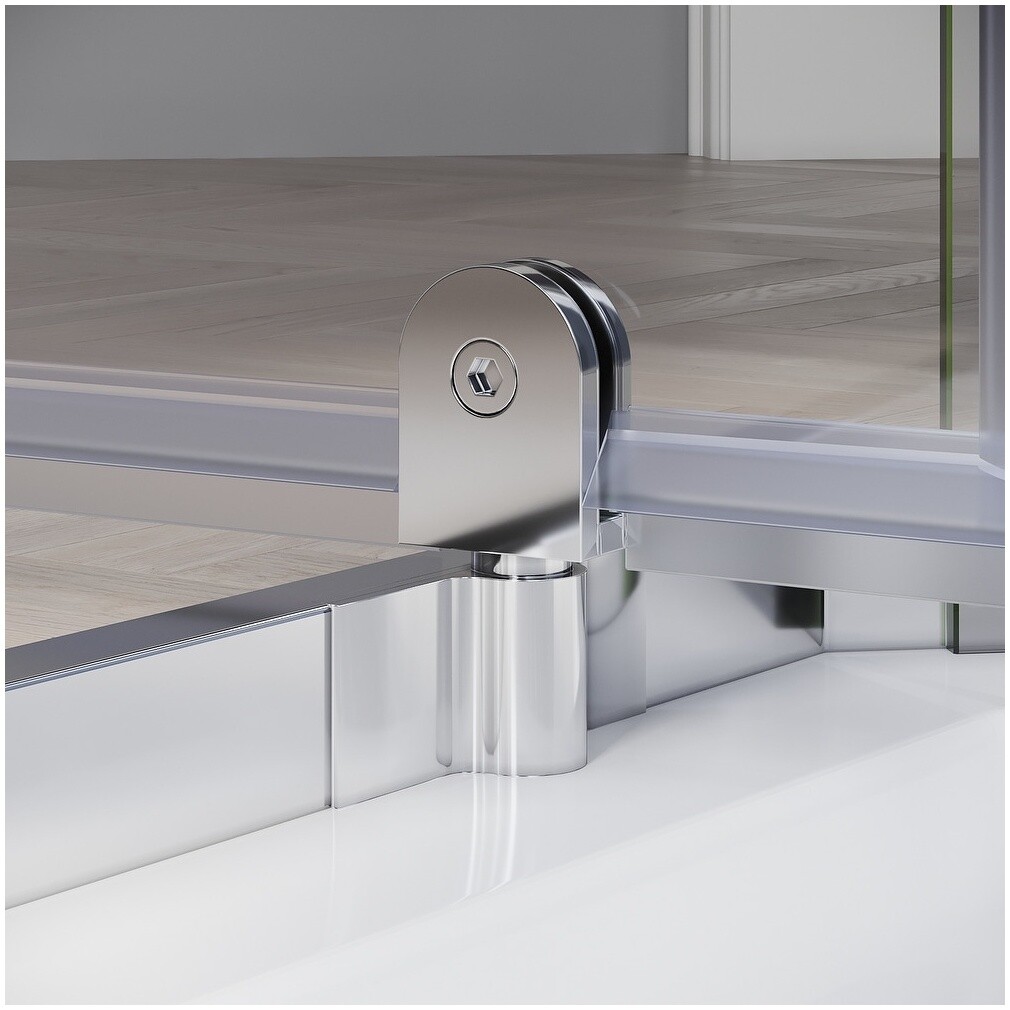 Душевой уголок пятиугольный с низким поддоном 90х90 см хром Parly ZPE911 - изображение 8