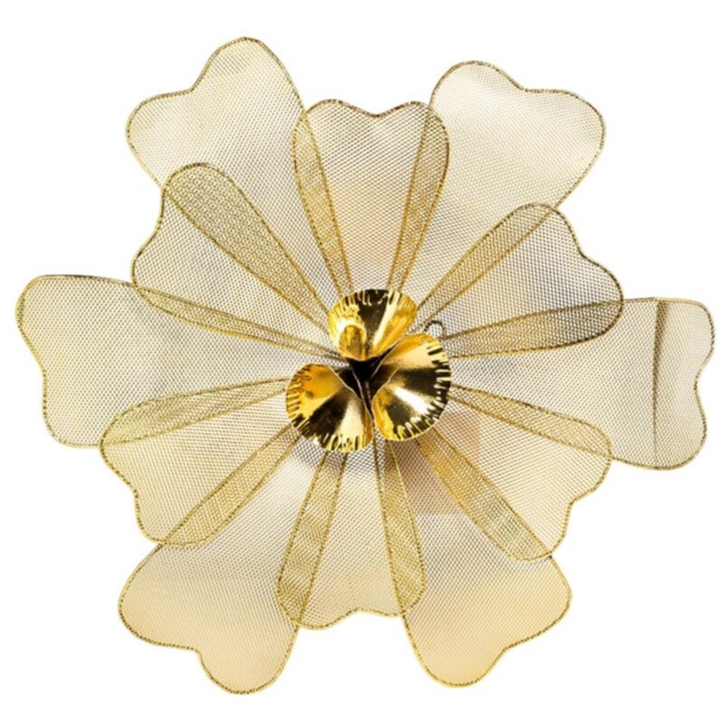 Настенный декор Цветок золотистый 476х457х70 см