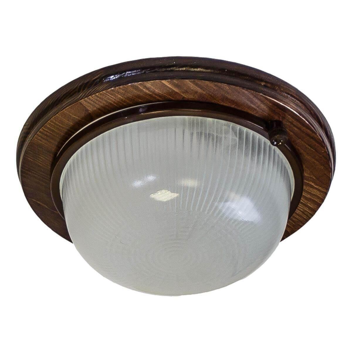 Настенно-потолочный светильник деревянный темно-коричневый круглый &quot;Кантри НБО&quot; НБО 03-60-021