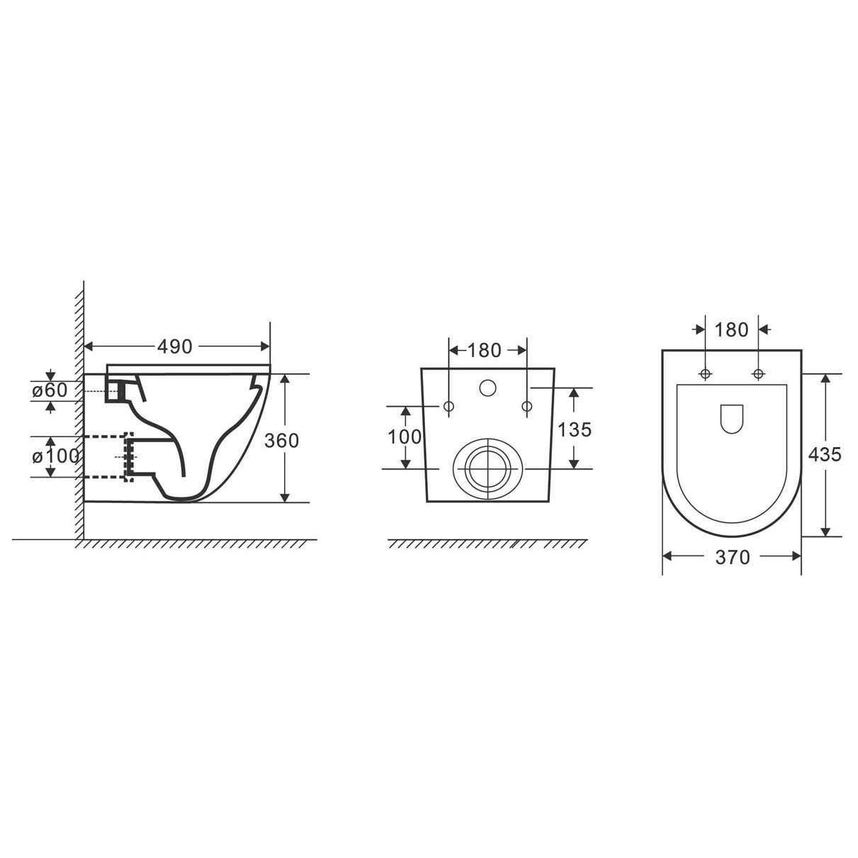 Унитаз Point "Афина" с инсталляцией OLI 80 ECO с кнопкой черной Slim 886914SLO3+PN41041 - изображение 6