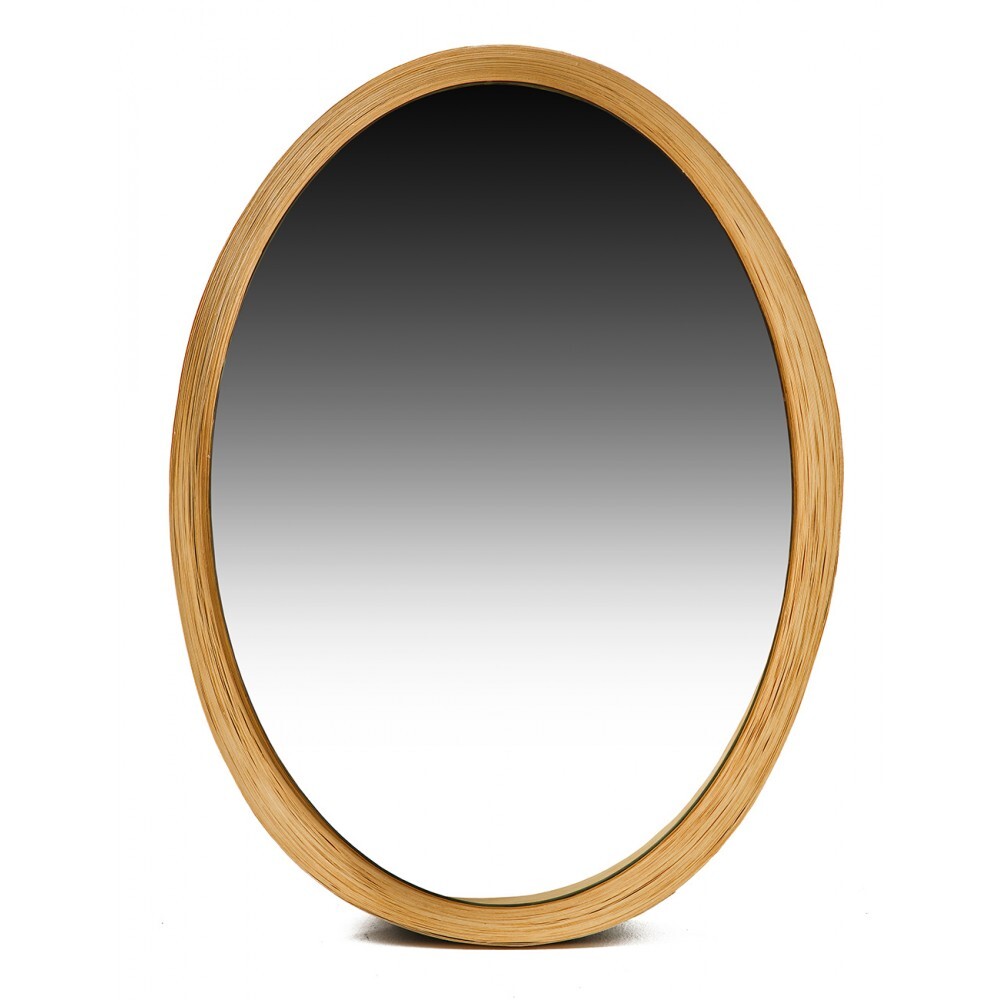Зеркало деревянное овальное в асимметричной раме Rik
