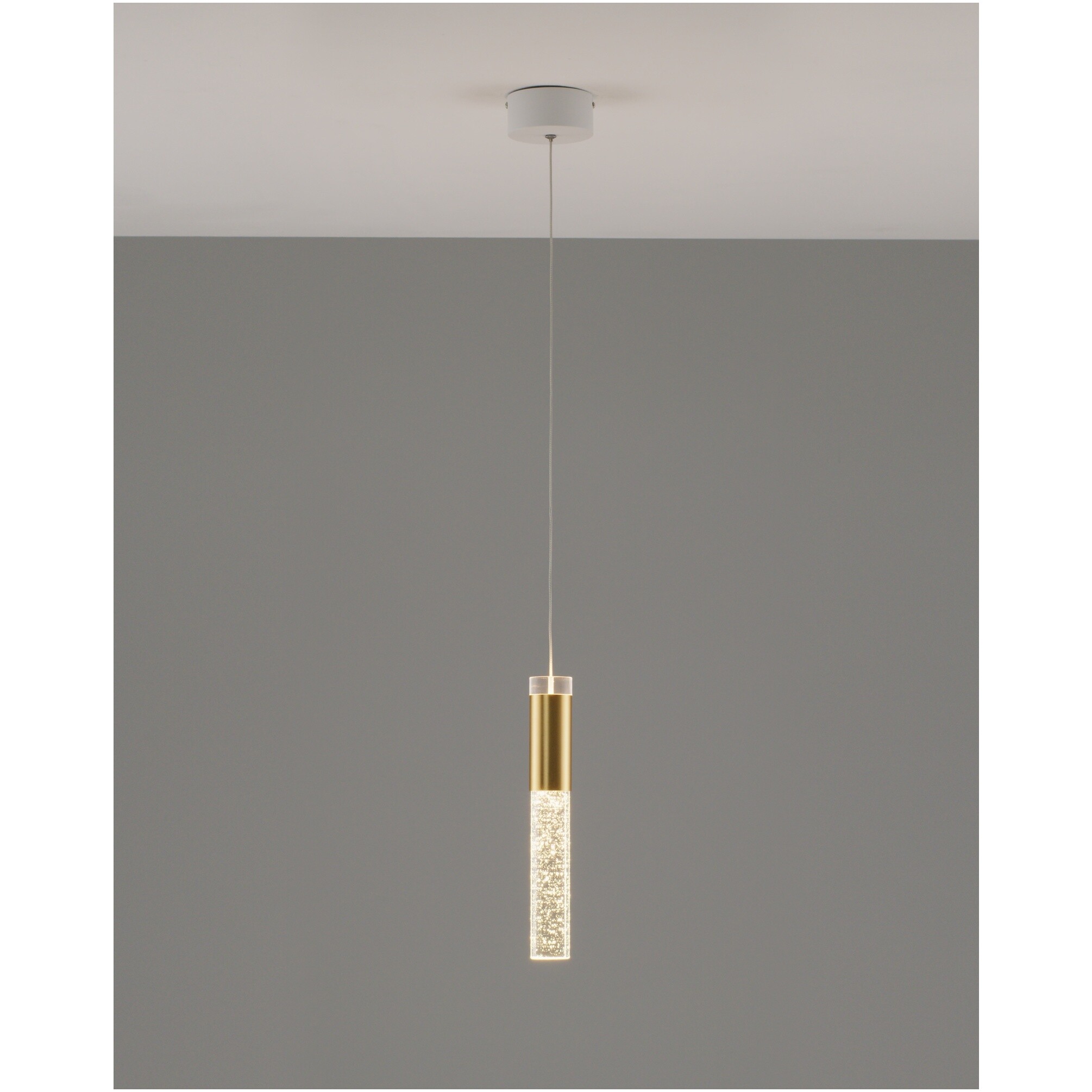 Подвесной светильник светодиодный золотой, белый Ran V10896-PL
