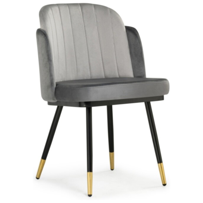 Обеденный стул на металлических ножках серый Penelopa