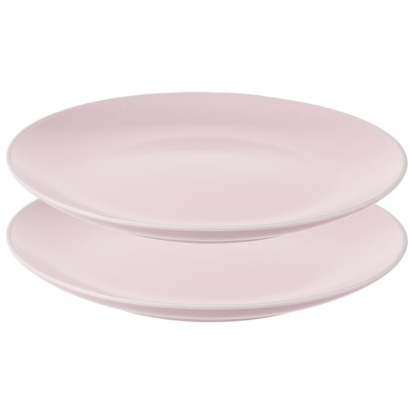 Тарелки керамические 22 см розовые Simplicity