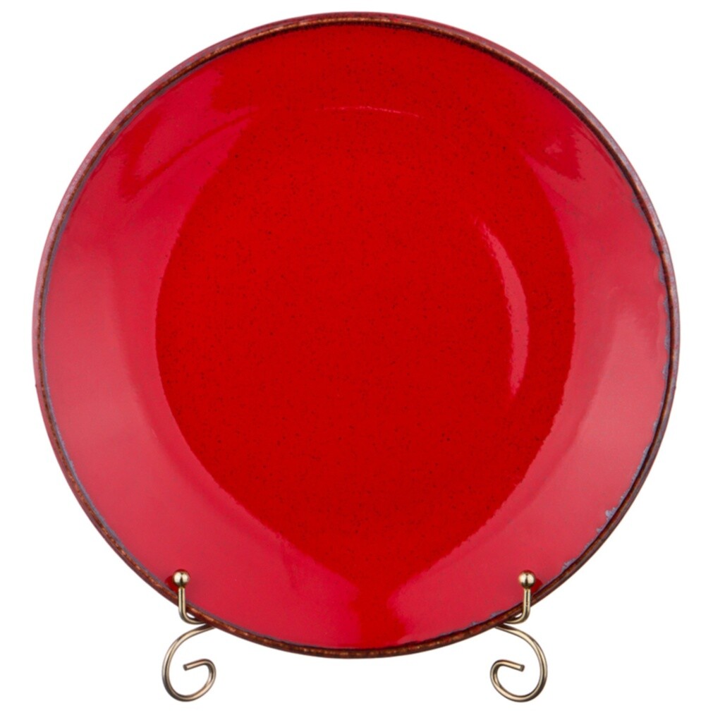 Тарелка фарфоровая 28 см красная Seasons