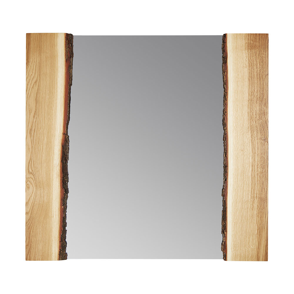 Зеркало настенное прямоугольное в деревянной раме коричневое &quot;Дуб с корой&quot;