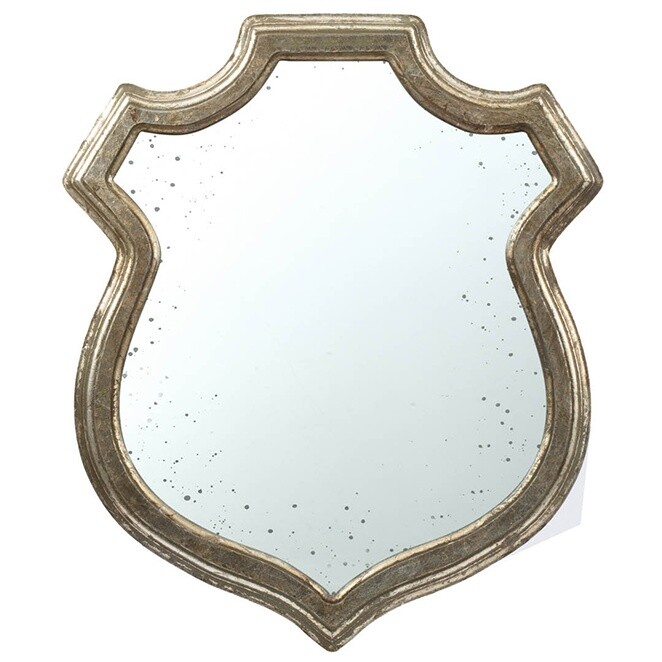 Зеркало настенное в виде щита 51x60 см серебро Glasar