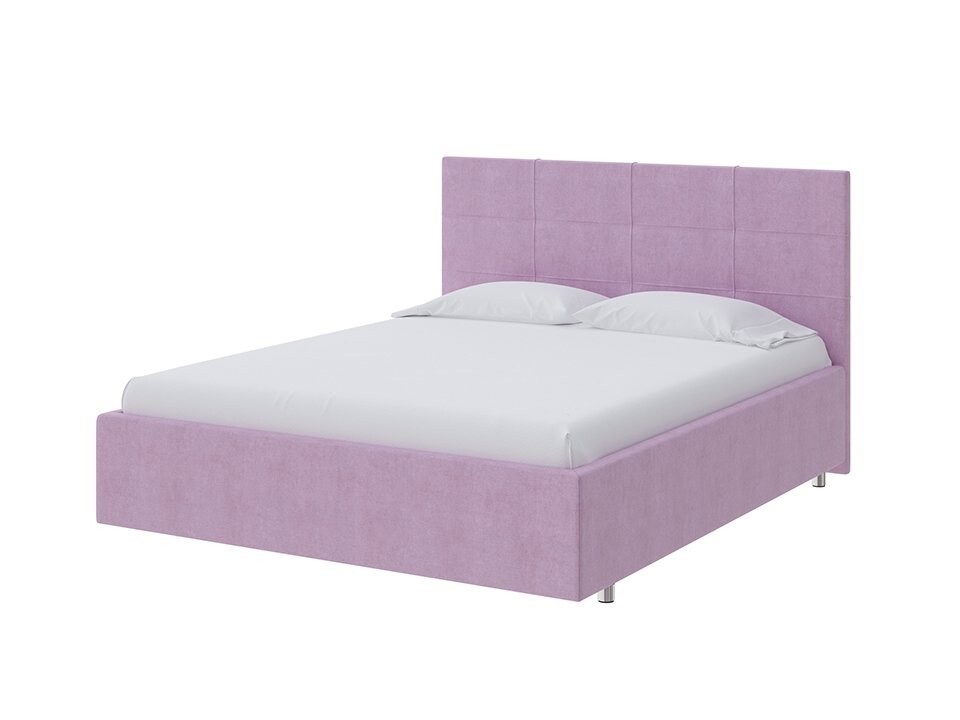 Кровать двуспальная велюровая сиреневая 160x200 см Neo