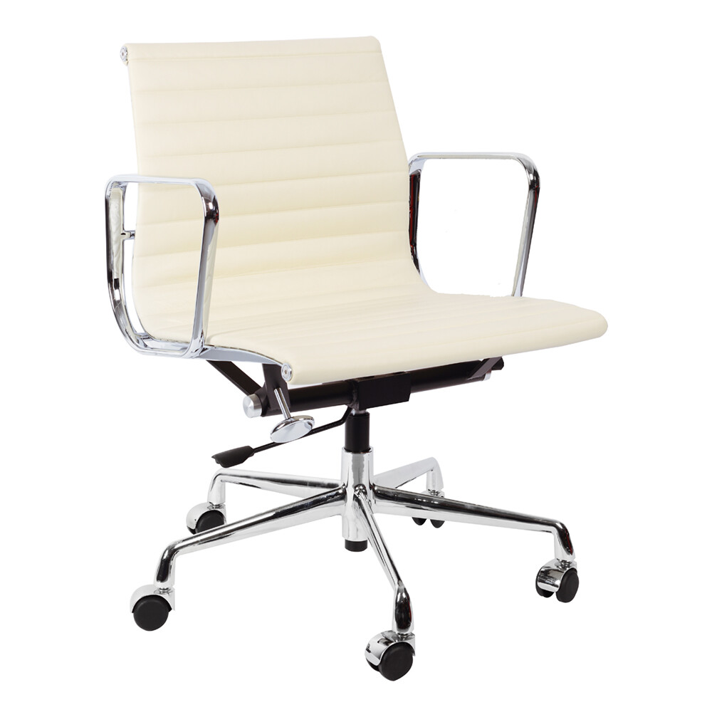 Кресло Eames Style кремовая кожа