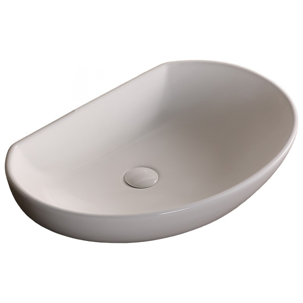 Раковина фарфоровая полукруглая 41х61 см белая Cerutti SPA CR7074