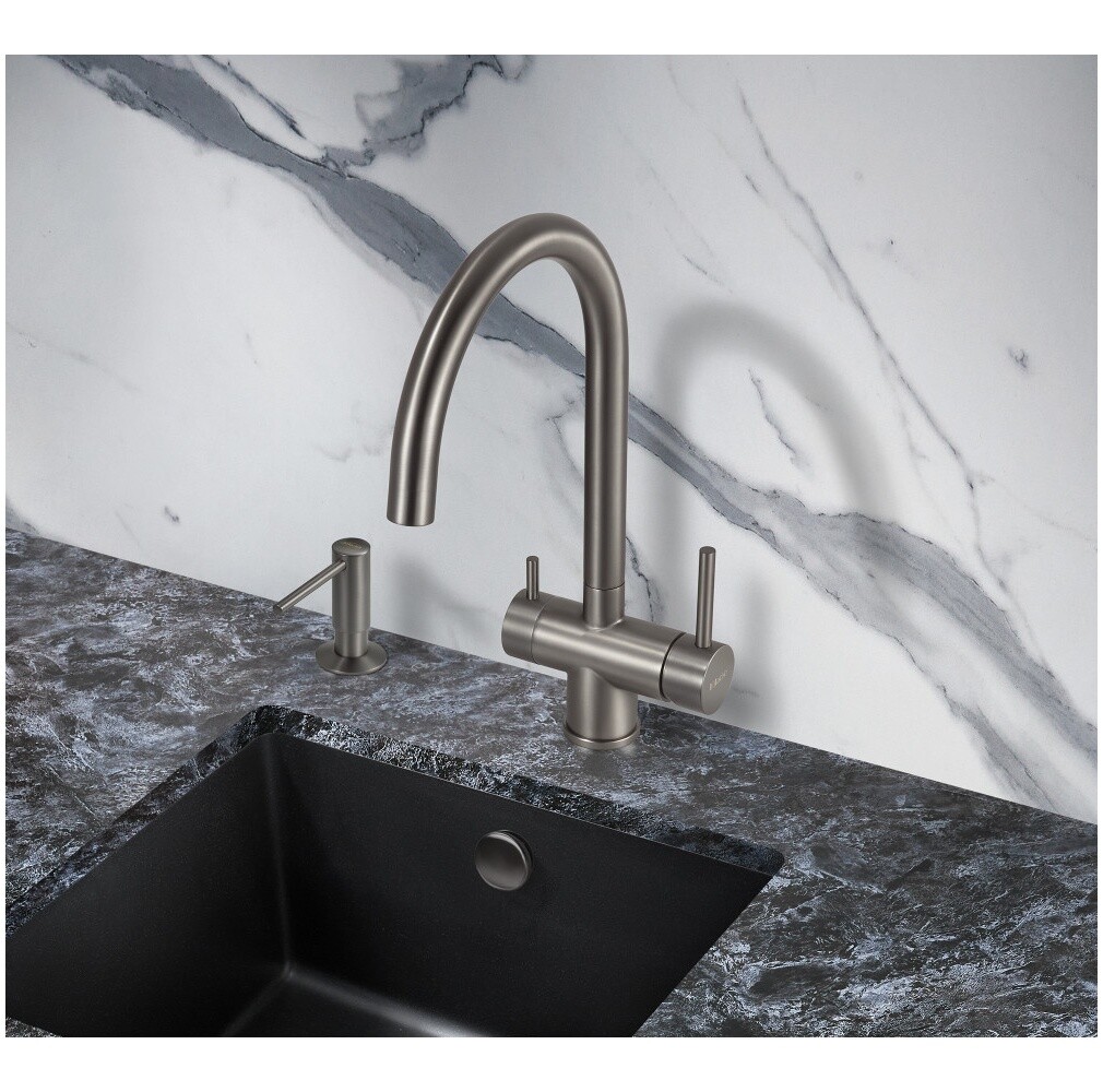 Смеситель для кухни однорычажный вороненая сталь Milacio Ultra MCU.554.GM - изображение 5