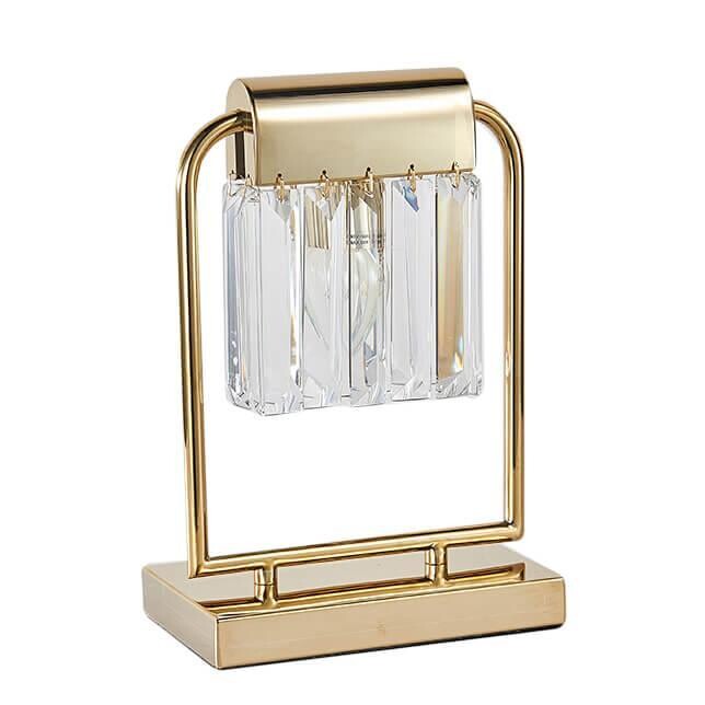 Настольная лампа с хрустальными подвесками золото 4201/T