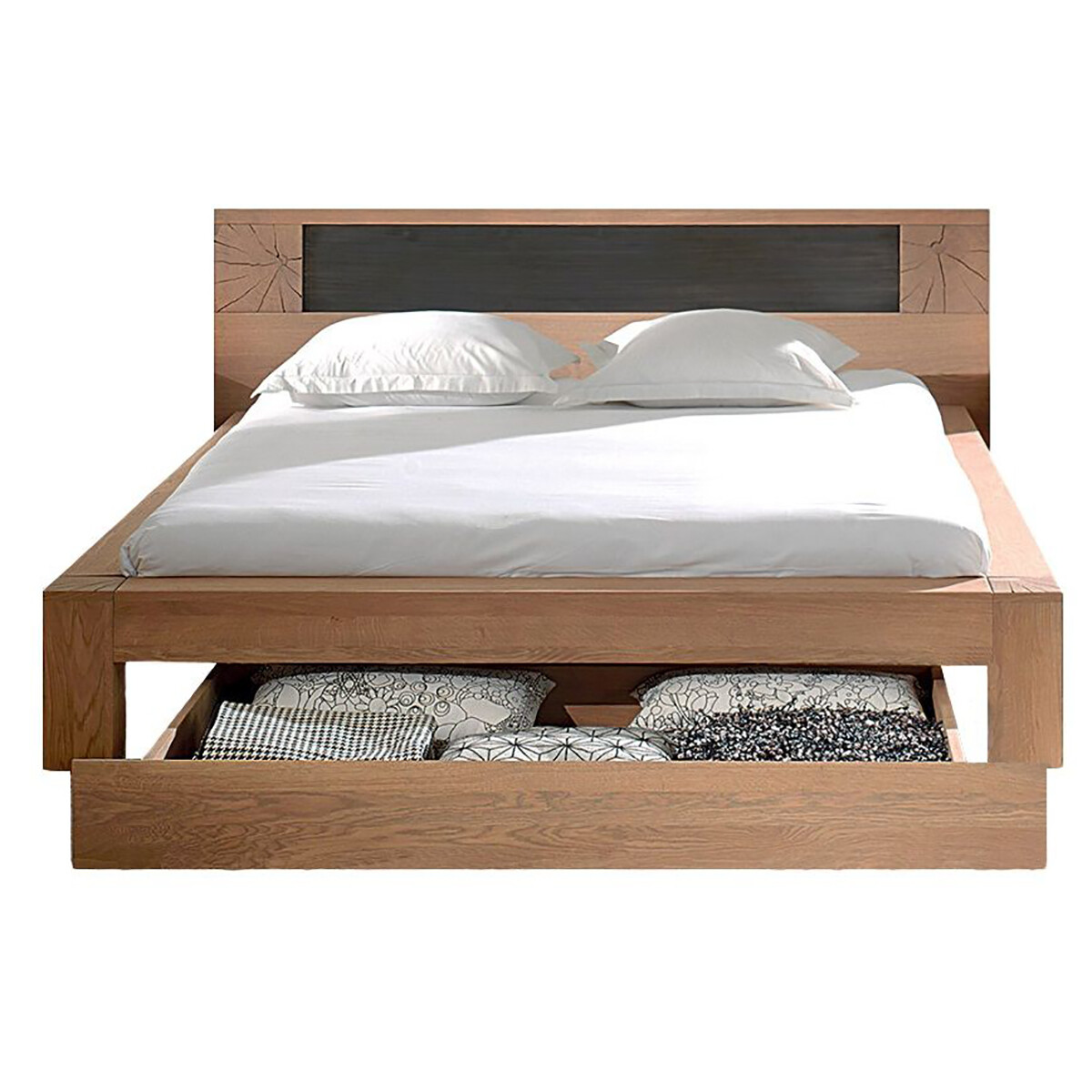 Кровать деревянная двуспальная 160х200 коричневая Woody