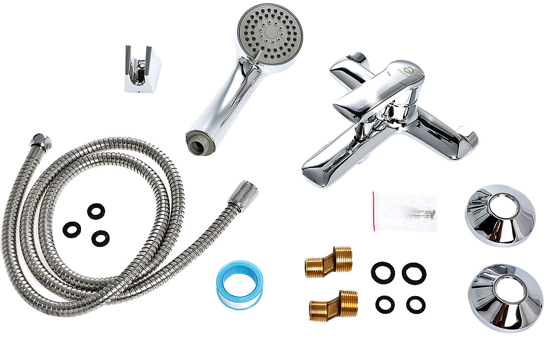 Смеситель для ванны однорычажный с душевой лейкой хром Stworki "Колдинг" KO-02cr - изображение 7