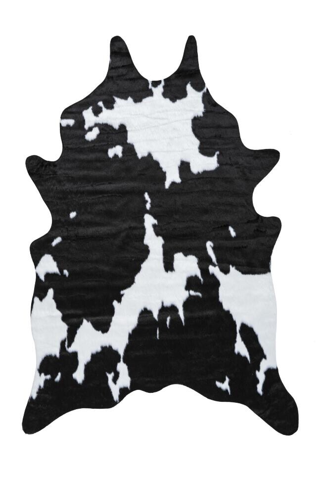 Шкура искусственная 150х200 см черно-белая корова Rodeo