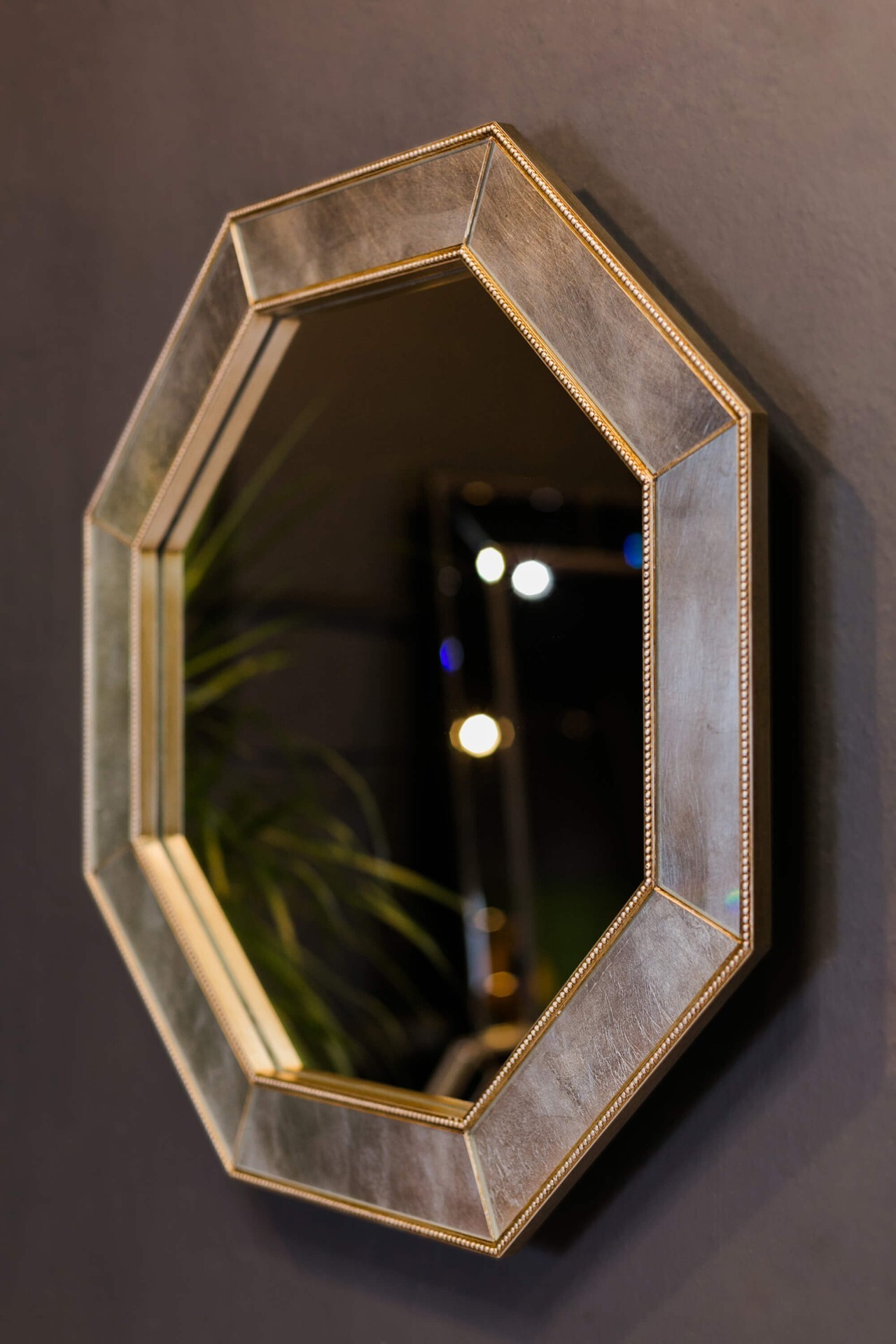 Зеркало серебряное восьмиугольное Patrick