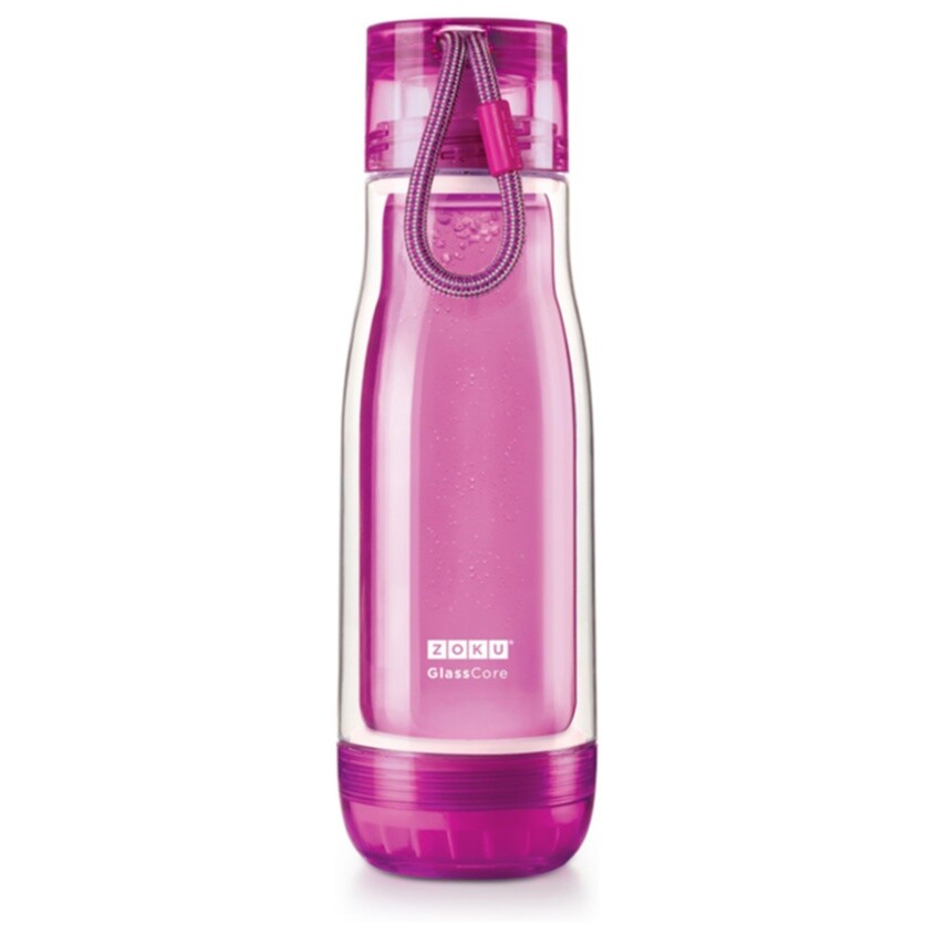 Бутылка для воды с крышкой 475 мл фиолетовая Zoku
