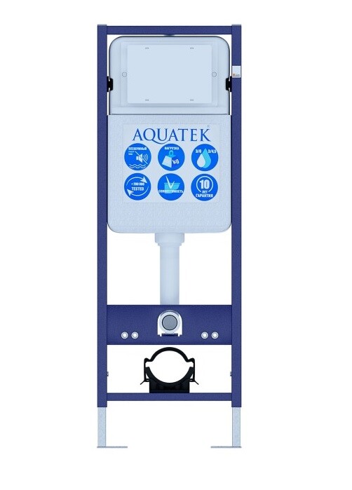 Инсталляция для подвесного унитаза синяя Aquatek Standart 37 INS-0000017