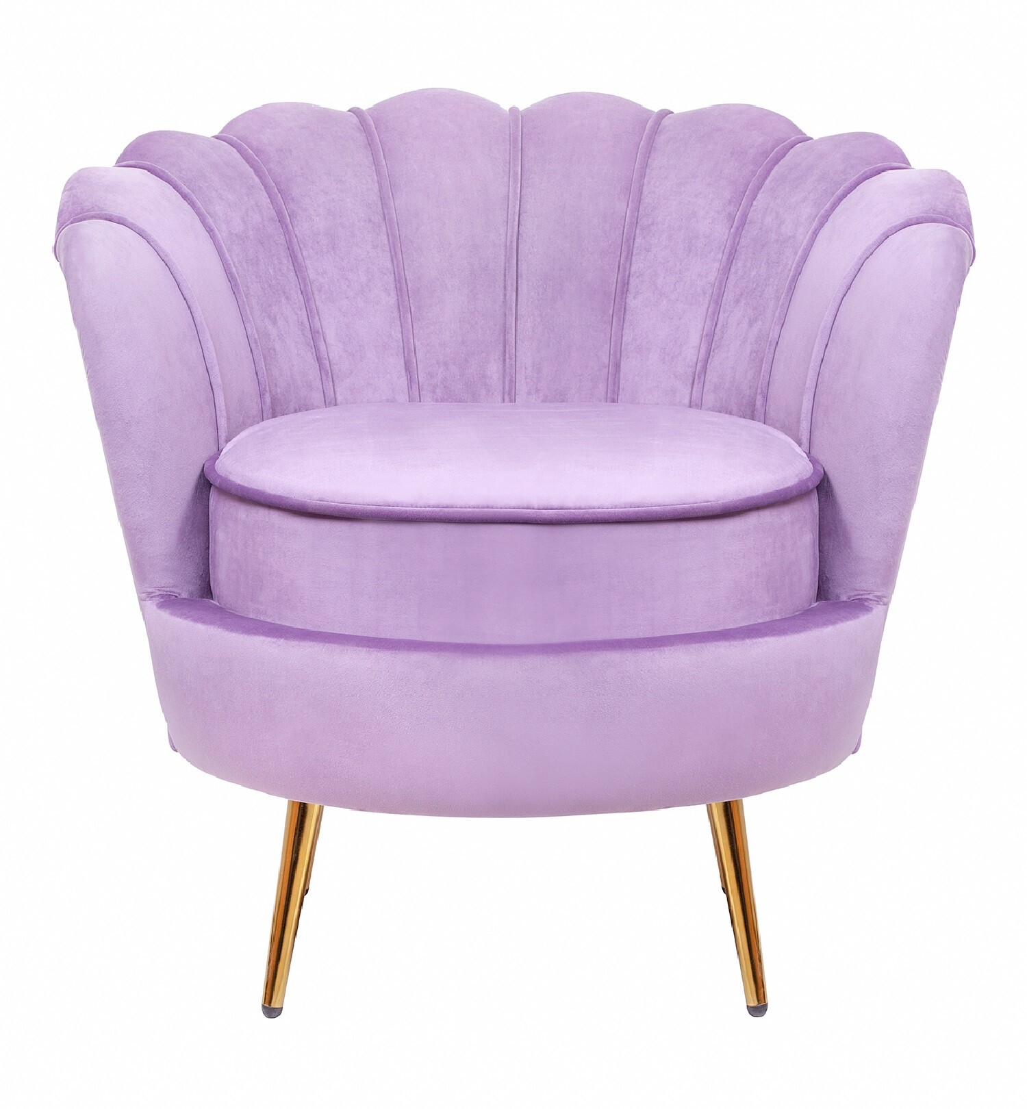 Кресло круглое мягкое фиолетовое Pearl