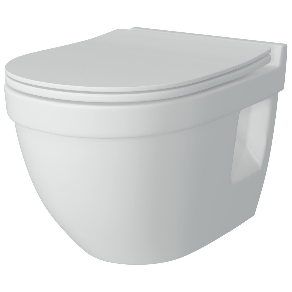 Унитаз подвесной безободковый с микролифтом белый Creto Cer C6 1806-Cer-С6P - изображение 4