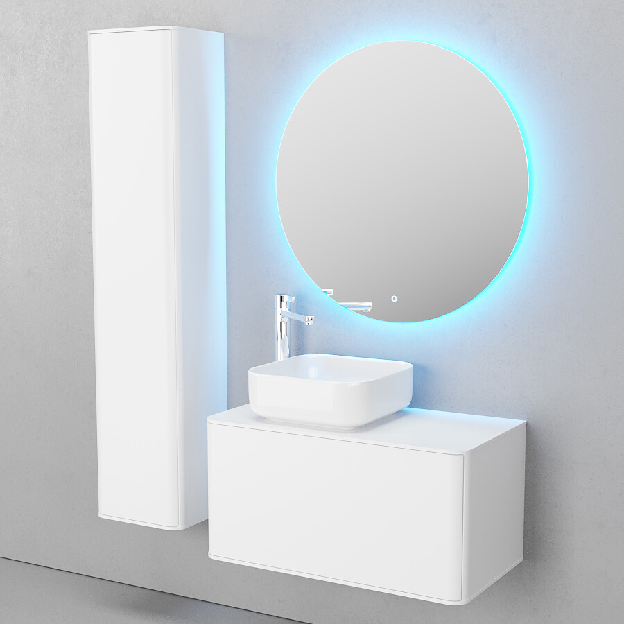 Раковина-чаша фарфоровая квадратная 39 см белая Stworki City 1 - изображение 6