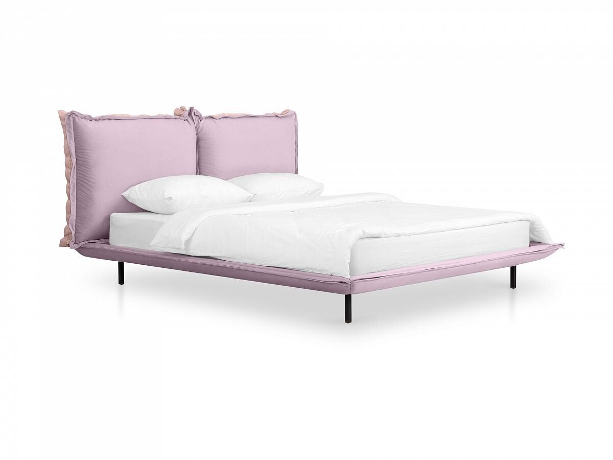 Кровать двуспальная 160х200 см розовая Barcelona 