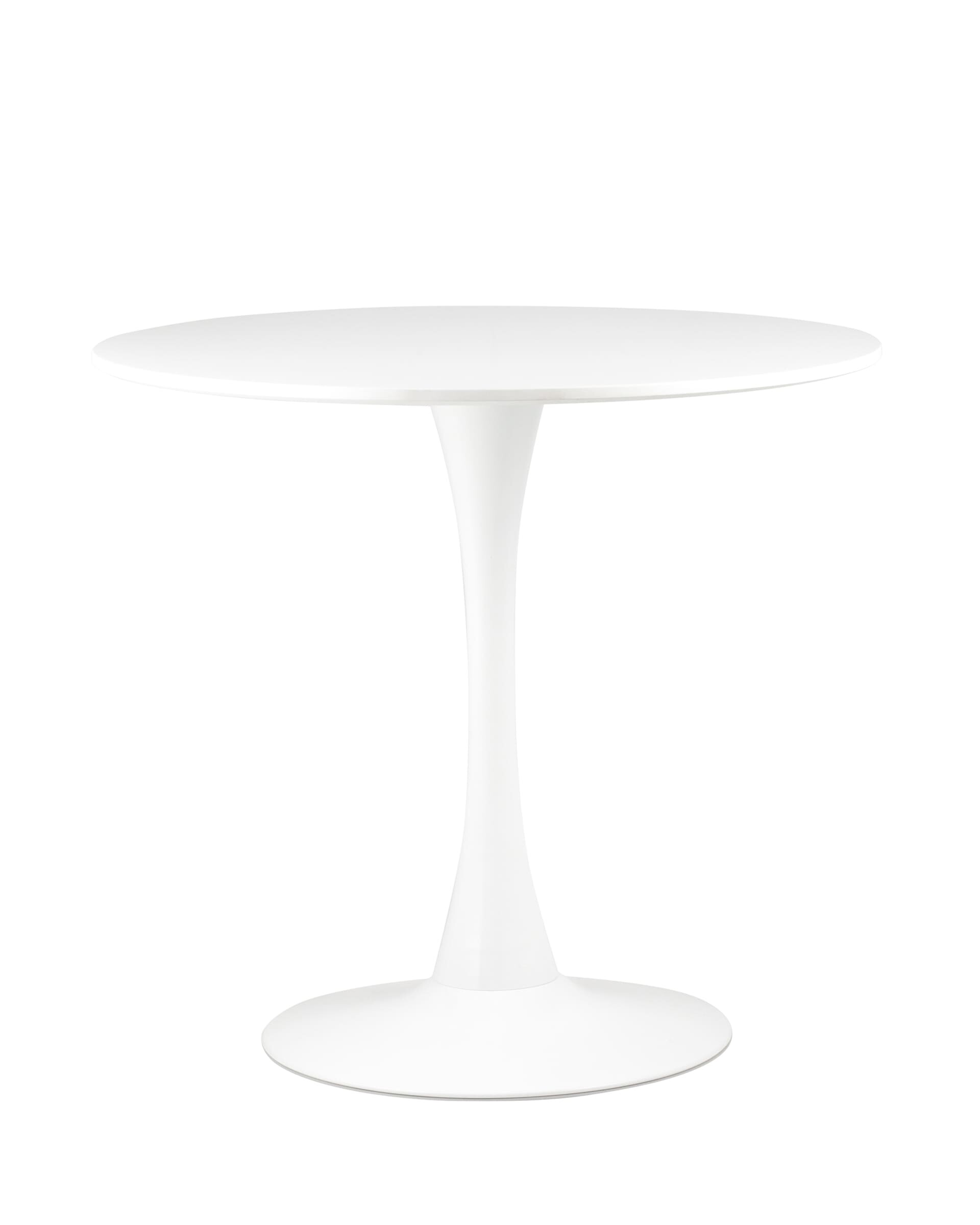 Обеденный стол круглый белый 80 см Tulip