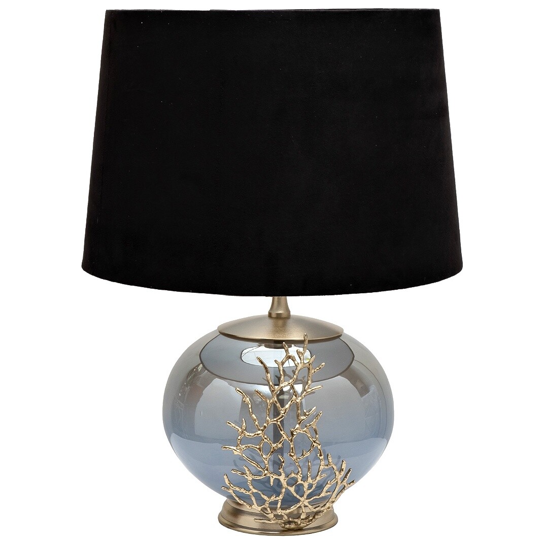 Лампа настольная с абажуром черная Coral 69-22361