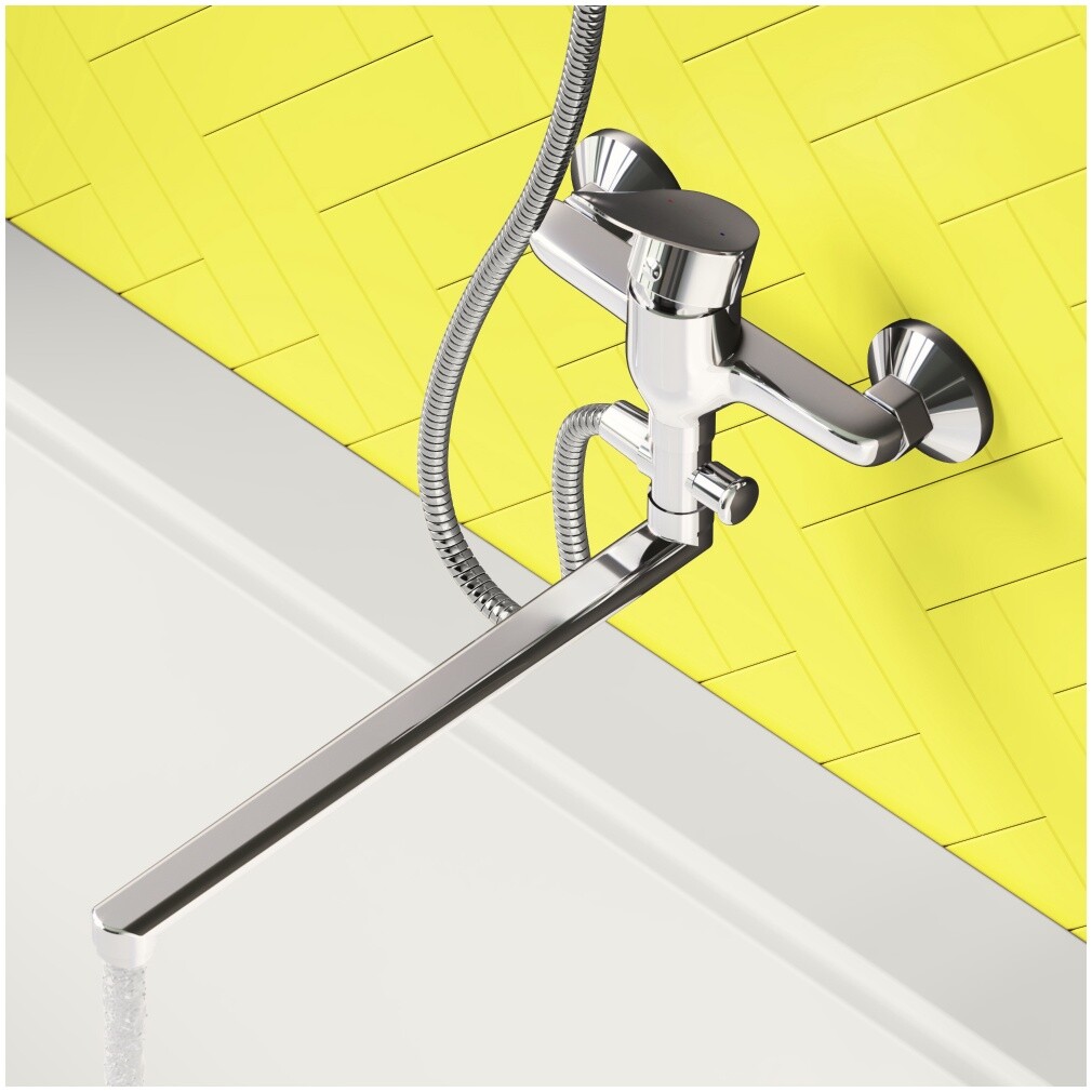 Смеситель универсальный с душевым гарнитуром хром Diwo "Новгород" DW-NOV-95-000 - изображение 5