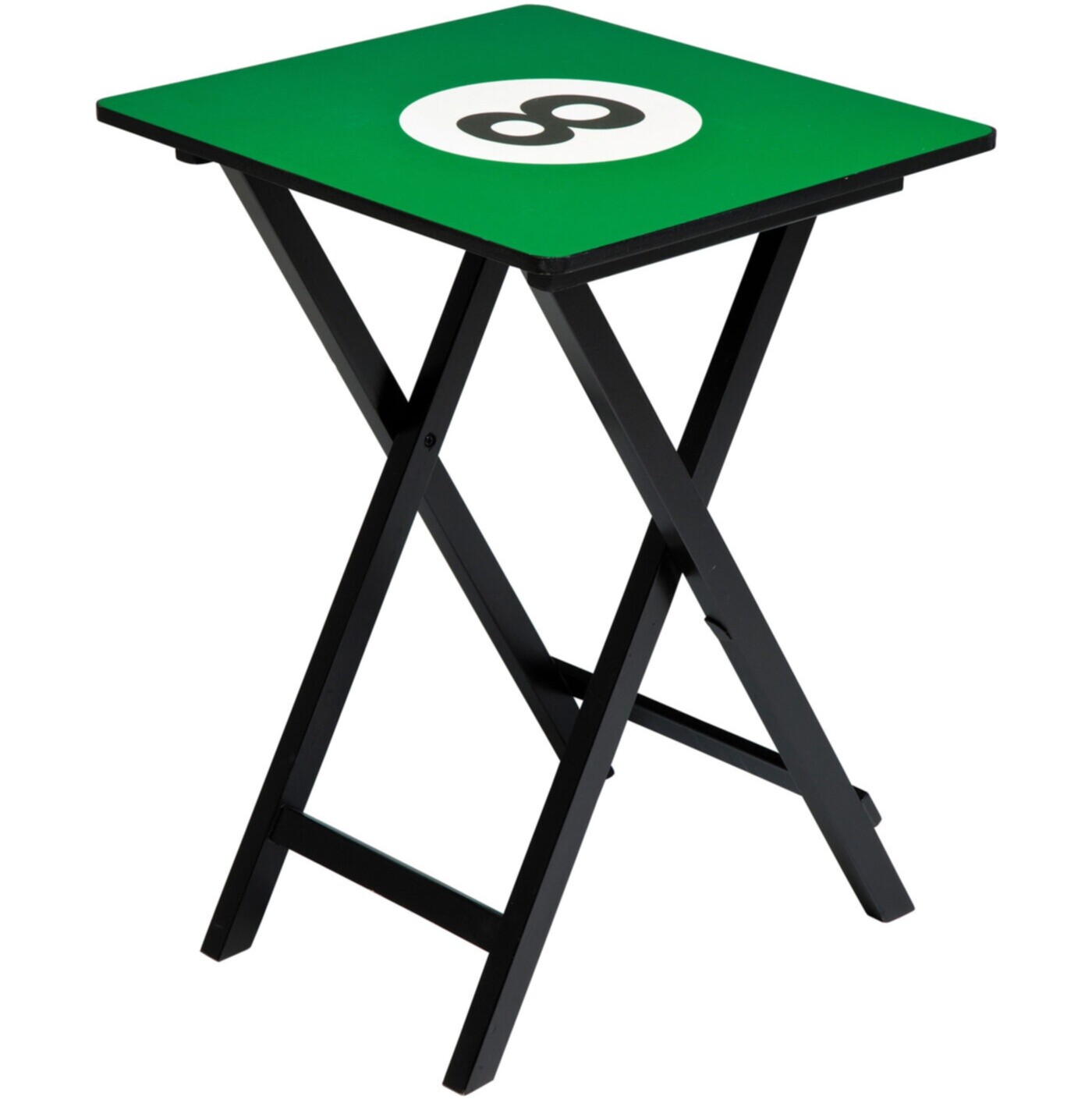 Приставной столик складной зеленый с черными ножками 40 см Еight 77727