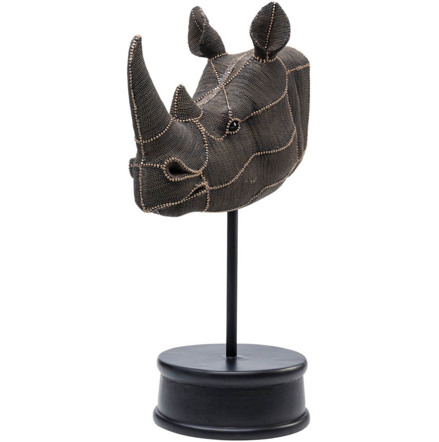 Статуэтка декоративная черная &quot;Голова носорога&quot;