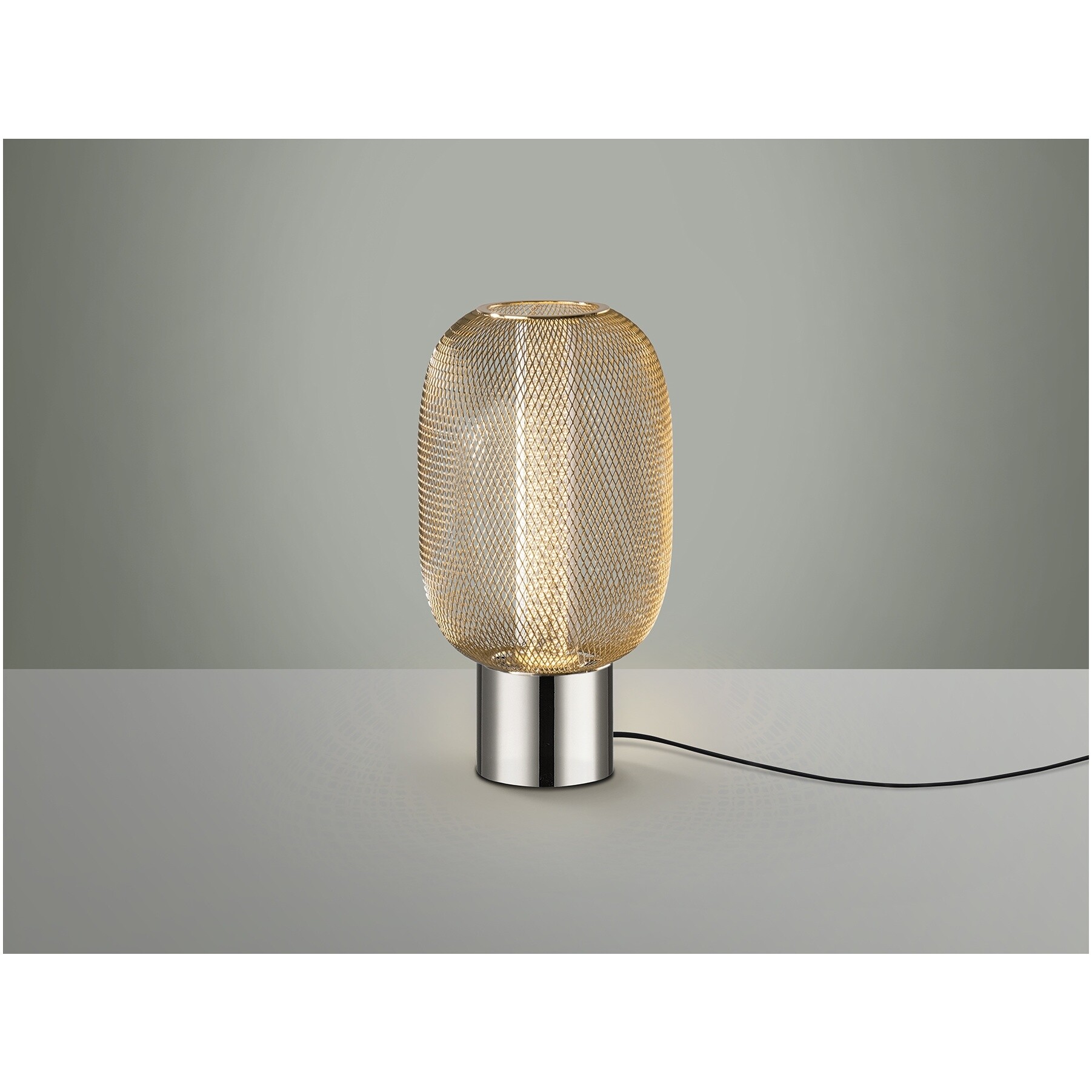 Лампа настольная золотая, хром Micron 190079