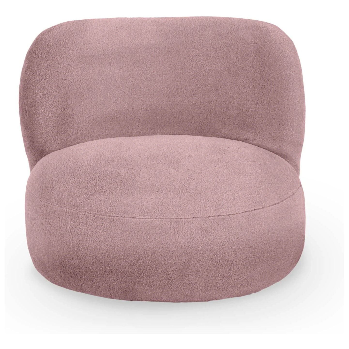 Кресло мягкое круглое без ножек искусственный мех розовое Patti 127-7 pi k