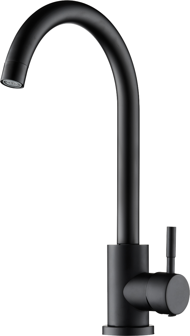 Мойка кухонная черная Domaci "Бьелла" со смесителем "Равенна" D99-009b, DMC-25 - изображение 5