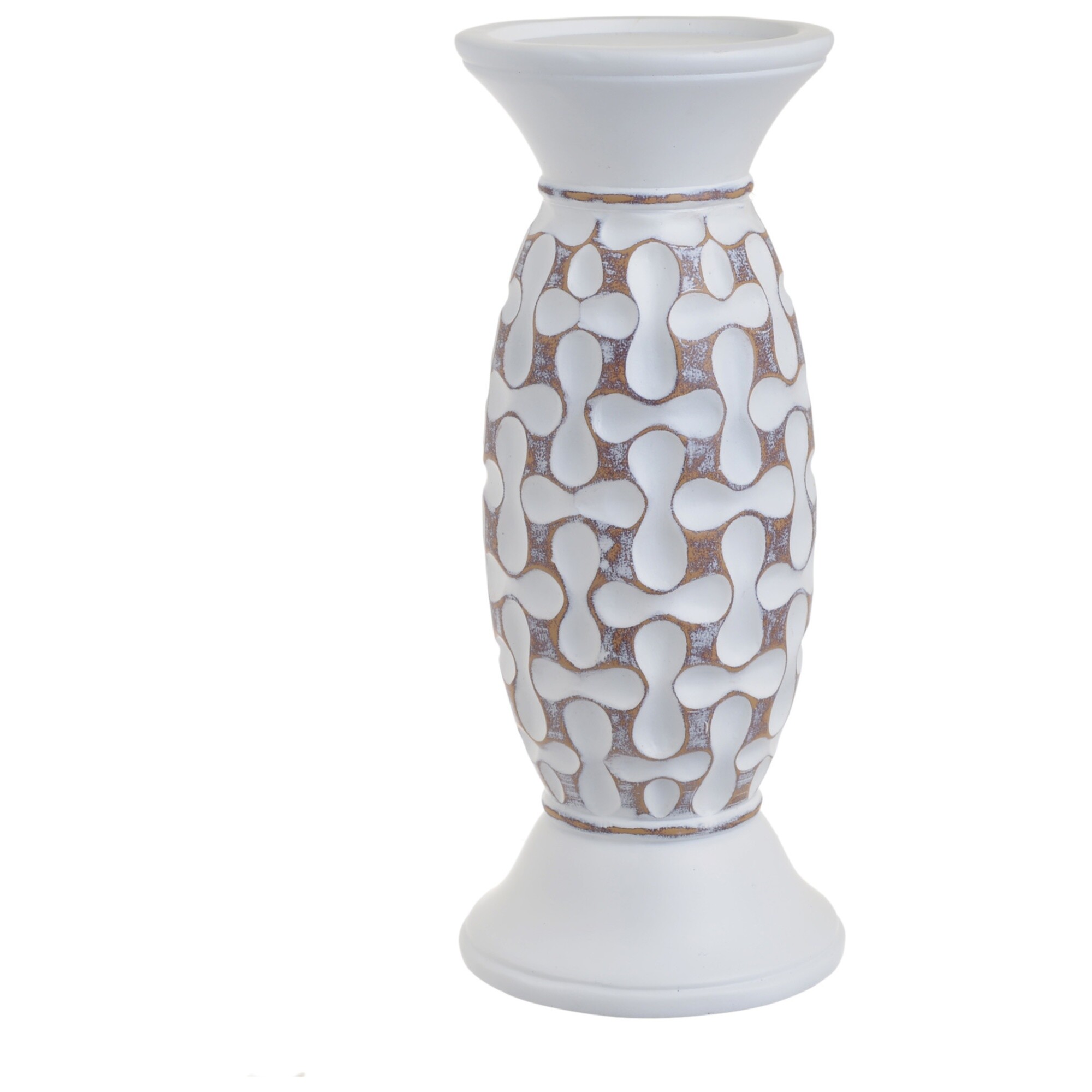 Подсвечник керамический на 1 свечу H 32,5 см молочно-бежевый To4rooms